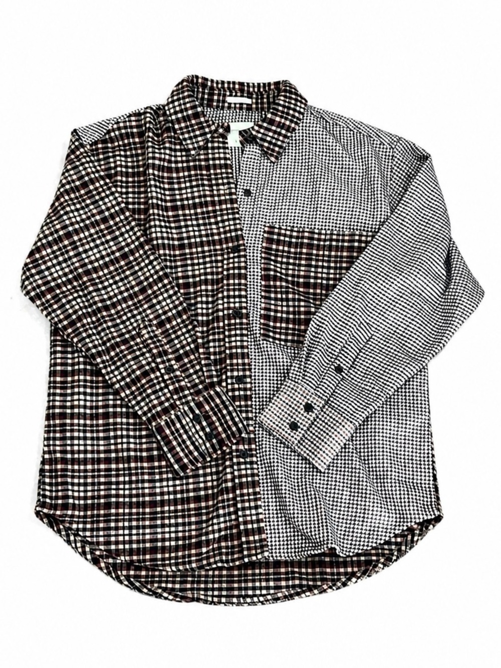 Abercrombie and Fitch Oversized Flannel Shacket Colorblock
